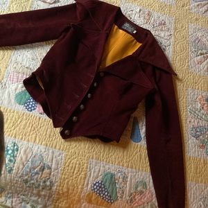 Vintage 70s betsey johnson alley cat corduroy jacket 13/14